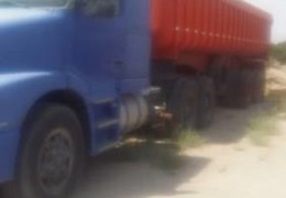کامیون کشنده ان اچ با تریلی کمپرس در حد نو