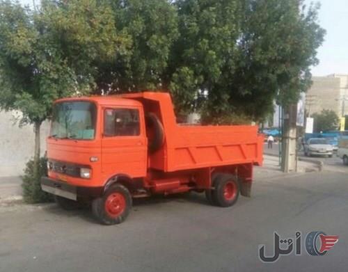 کامیون خاور ٦٠٨ کمپرسی بی رنگ بسیار سالم